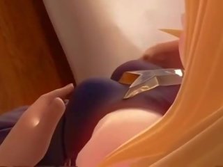 Blonde animated angel having sex