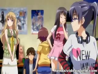 Hentai tối tóc trong ngựa con công việc hentai khiêu dâm