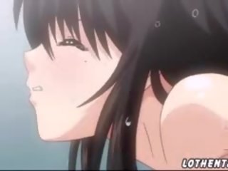 Anime seks in de badkamer met vriend