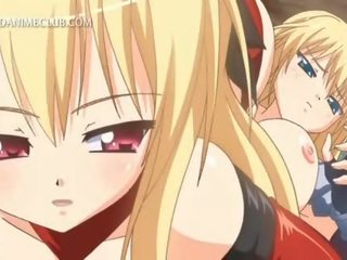 3d l'anime soixante-neuf avec blond chaud lesbienne adolescence