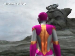 Besar dibakar animasi hero super seksi di sempit