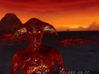 3d modella scopata da un daemon in inferno