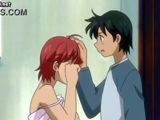 Redhead anime chick freting cock