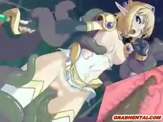 Cute Hentai Elf Caught And Hot Drilled Wetpussy By Tentacles