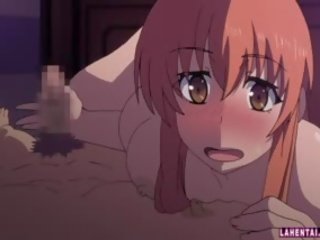 Ginger hentai prawan gets licked and fucked