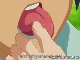 Chân tôn sùng và blowjob trong hentai video