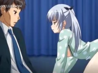 Fittor våt 3d animen sweetie sensually kysser i säng