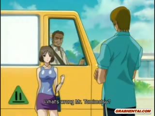 Ogrodzony hentai cutie ssanie i pieprzenie bigcock w the autobus