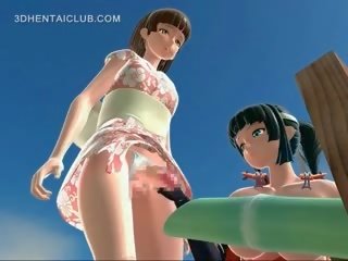 Hentai anime slurps të saj pidhi juices masturbim