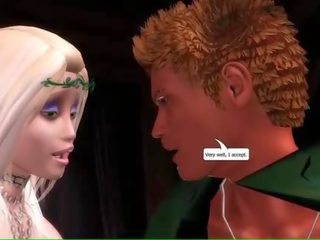 Sexy animated elf with huge melons