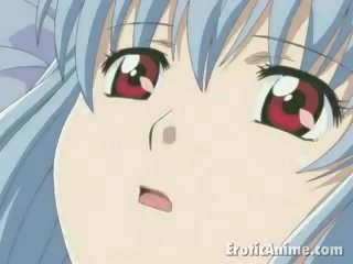 Biru berambut anime perempuan