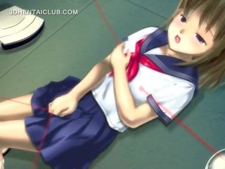 Anime cutie dalam sekolah pakaian seragam melancap faraj