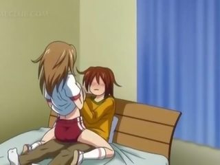 大きい nippled エロアニメ 女の子 プッシー 釘付け ハードコア で ベッド