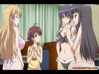 Bigtits hentai với một muzzle được wetpussy poked