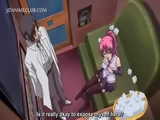 Adorable Hentai Babe Blowing A Huge Loaded Shaft