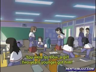 Δεμένα hentai κορίτσι του σχολείου σκληρά poking σε ο βιβλιοθήκη δωμάτιο