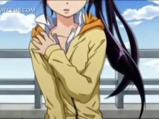 Malibog puwit anime cutie makakakuha ng fucked mula sa likod ng