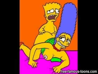 Geil bart simpson pony marge en lisa hard en snel