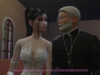 &lbrack;TRAILER&rsqb; Bride enjoying the last days before getting married&period; adult video with the priest before the ceremony - Naughty Betrayal