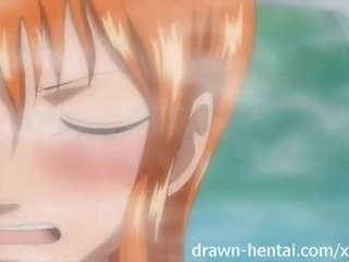 One Piece Hentai - Nami extended bath scene