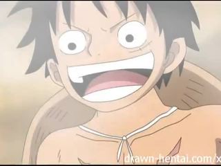 One piece hentaý - luffy heats up nami